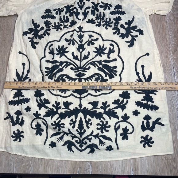 Free People Women’s Fiona Embroidered Mini Dress Ivory Combo Boho Size Small - Picture 16 of 16